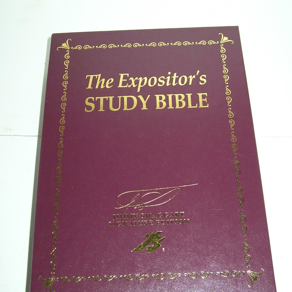 KJV EXPOSITOR'S STUDY BIBLE w/CONCORDANCE JIMMY SWAGGART~ Genuine LEATHER "NEW" - Picture 6 of 8